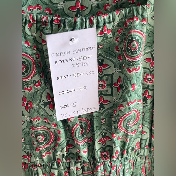 NWT Anthropologie SAMPLE Raga Beach Boho Maxi Dress | Pink/Green | Size: S - Picture 4 of 5